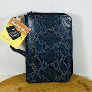 Vintage Wallet Wiz Snake Skin Design ( Wallet,planner,Calculator) NWT 2001